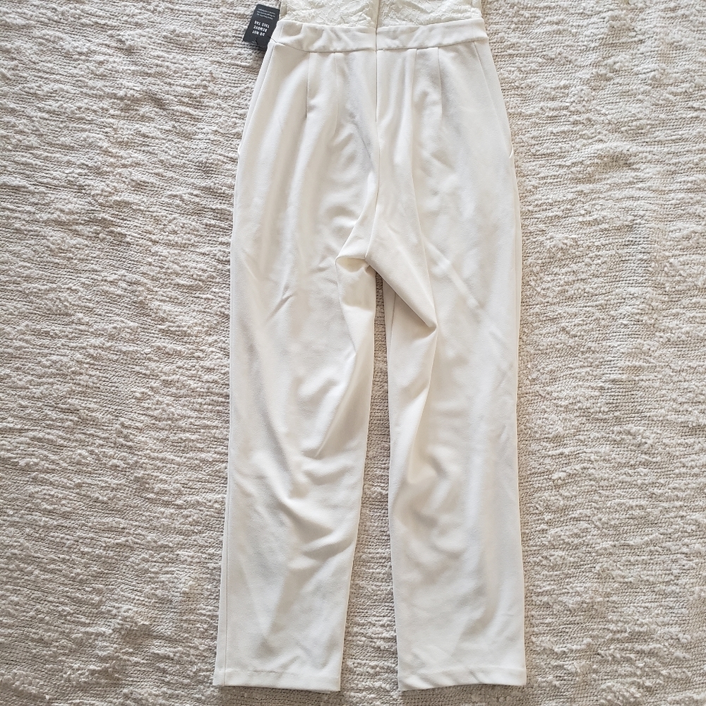 Express White/Cream Lace Jumpsuit - Size XS NWOT - Picture 6 of 6